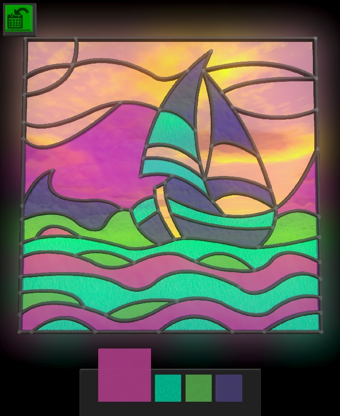 GLASS development images, from Apple Pencil drawing to the vector editor.: Final Game